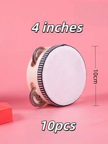 30/20/10/6/4/2/1pc 4 Inch Adult Wedding Hand Bells Wholesale, Wooden Hand Bells With Metal Bells, White Wedding Party Gift Musical Instrument - Multicolor - View 11