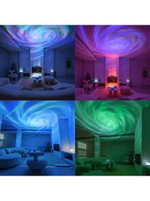 1pc LED Aurora Starry Sky Projector Light, Multi-Color Galaxy Night Light With Remote Control, Romantic Atmosphere Lamp For Bedroom Ceiling, Suitable For Home Theater, Camping, Wedding Decor, Perfect Valentine's Day And Holiday Gift, Fashionable Room Home Decor - Multicolor - View 8