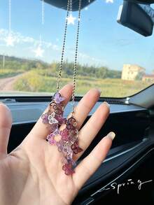Butterfly Tassel Car Rearview Mirror Hanging Ornament, Boho Rainbow Butterfly Pendant, Auto Interior Decor Accessory, Gift For Car Lover - Various - View 9