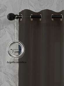 CORTINA VELO TRANSPARENTE LISA - NEGRO - Ver 3