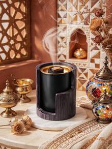 1pc Bark Textured Resin Incense Burner, Modern Minimalist 2-In-1 Aromatherapy Decor, Arabic Style, For Home, Office, Yoga Meditation, Tabletop & Festival Gift - Incense Burner - View 13