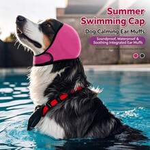 Pet Dog Ear Muffs, Autumn/Winter Swimming Waterproof Head Cover, Noise Reduction, Soundproof, Emotional Comfort, Anti-Scare, Anti-Noise - Multicolor - View 1