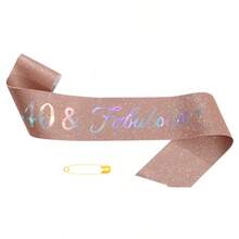 2pcs Birthday Tiara And Sash For Women, Rose Gold Rhinestone Birthday Crown With Side Combs, Birthday Party Accessories Birthday Gifts For Her - Rose Gold - View 13