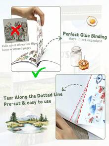 DanSoul 20 Sheets Large Vintage Country Style Adult Scrapbook Stickers, Pre-Cut Matte PET Sticker Book, Suitable For Planner Supplies, Scrapbooking Materials, Planner DIY Collage Bujo Decorative Stickers - one-size - View 7