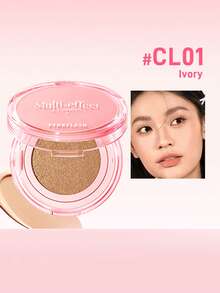 PINKFLASH Cushion Foundation, Riasan Wajah Full Coverage, Foundation Pengontrol Minyak dan Penyamarkan Pori, Hasil Akhir Matte Alami yang Halus, Alas Riasan Ringan untuk Kecantikan Generasi Y2K Gen Z - #CL01 - View 2