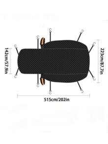 Thickened Car Windshield Snow Cover, Full Upper‑Body Coverage, All‑Weather Windproof Frost Protection, Save Morning Scraping Time, Dedicated Storage Bag Included, Black & Silver, For Large SUVs, Car Accessories, Windshield Sun Shade, Car Snow Cover - Multiple Styles - View 3