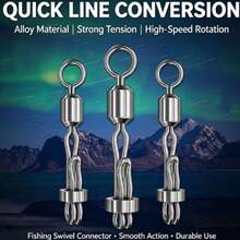 Alloy Fishing Line Swivel With Shock Absorption, Quick Change Fishing Line Connector, Convenient Bait Attachment Anti-Tangle Design, Lake Fishing, Shore Fishing And Freshwater Fishing Line Connector Tackle - A - View 2