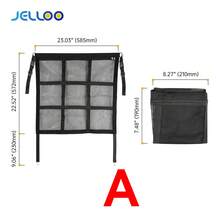 JELLOO Dog Car Barrier, Upgraded 22.4"X22.6" Pet Barrier For Cars, Heavy Duty Mesh Dog Net Between Front Seats, Double-Layer Pet Divider With Leather Logo, Universal Fit For SUV Sedan Trucks - Multiple Styles - View 13