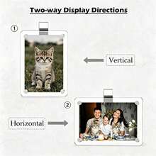 Acrylic Magnetic Photo Clip Accessories, Refrigerator Magnetic Sticker, Transparent Magnetic Instant Photo Frame, Car Rearview Mirror Photo Clip, Personalized DIY Car Decoration Photo Frame, Couple Gift, Pet And Family Memorial Photo Frame - Multiple Styles - View 2