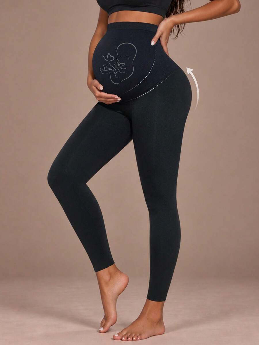 Women's Maternity High Waist Belly Wrap Leggings, Cloud-Soft Shaping Maternity Pants