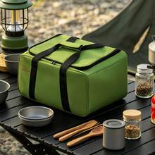 1pc Outdoor Multi-Function Storage Bag Camping Equipment Foldable Storage Box, Oxford Cloth Material, Portable Durable Easy To Clean, Large Capacity Storage Bag For Picnic Kitchen Supplies/Camping/Outdoor - Multicolor - View 5