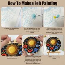 Needle Felting Kit For Beginners. 2D Flat Printing. Pandas And Crocodiles. For New & Skilled Crafters. DIY Wool Painting Set. Includes Foam Mat, Felt, Hoop & Guide. Handmade Home Decor Ornament. 20x20cm/7.87x7.87in. - 20x20cm/7.87x7.87in - View 12