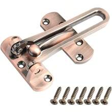 Home Anti-Theft Door Buckle Bedroom Kids Room Door Bar Lock Stainless Safety Chain Hotel Anti-Lock Buckle Insurance Door Bolt - A - View 3