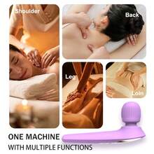 ALUSHEE Handheld Massage Wand, Relaxing Massager, Body Relaxing Massager, 19 Vibration Modes, 4 Adjustable Speeds, 500mAh USB Rechargeable, Deep Tissue Massage Wand, Relieve Neck, Shoulder And Back Pain Anytime Anywhere, With LED Display, Suitable For Face, Arms, Waist And Legs Full Body Relaxation - Multicolor - View 9