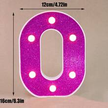 16cm Light Up LED Marquee Number Sign, Warm White Battery‑Operated Digit Light, Tabletop Decor Number Light, 16th 18th 21st 30th 40th 50th Birthday Wedding Proposal Anniversary Christmas Xmas Holiday Party Photo Backdrop Decor Number Night Light - 16cm Purple - View 27