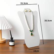 1pc Folding Stand Half-Body Mannequin Necklace Display Rack Jewelry Holder Necklace Board Display Stand For Jewelry Store, Storage Display Hanging Rack Desktop Display Prop, Holiday Birthday, Anniversary, Daily Best Gift For Girlfriend, Mom, Sister - Multicolor - View 8