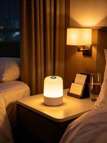 Modern Touch LED Bedside Lamp, 16 Colors, 3 Modes, USB Powered, Rechargeable Lithium Battery, With Remote Control, Suitable For Bedroom, Living Room And Camping - Tap Light - View 6