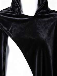 Men's Vintage Medieval Ranger Cloak, Wizard Costume, Halloween Stage Play Cosplay Outfit - Black - View 5