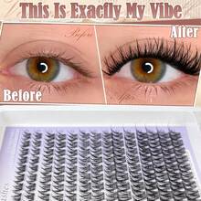 LIMEIKAI 168 Clusters Anime Manga False Eyelash Clusters, Natural Look C-Curl 8-16mm Mixed Length, DIY Eyelash Extensions, Individual Cluster Lashes For Beginners, Cosplay, Role Playing And Party Makeup - View 5
