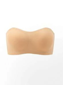 Women's Fashion Minimalist Solid Color Bandeau Top - Multicolor - View 13