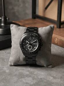 Fossil Men's Machine Chronograph - Black Stainless Steel, Tachymeter, 10 ATM - Black - View 2