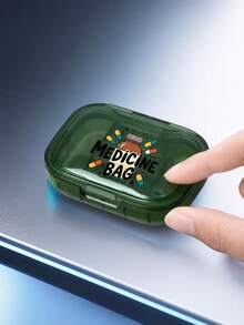 Portable Compartment Pill Box, Storage Box With MEDICINE BAG Pattern, Small Pill Box, Suitable For Storing Medicine, Rings And Other Small Items - Multicolor - View 6