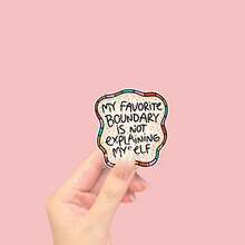 2D Flat Sticker-Healthy Boundaries Vinyl Sticker,Mental Health Awareness,Laptop Decal MP3 Player Decal, 2D Flat - one-size - View 12