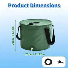 20‑30L Outdoor Collapsible Rain Water Storage Bag,Large‑Volume Rainwater Collector With Drain Hose Accessories For Flowers & Lawn Watering - Green - View 8