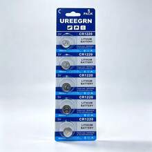CR1220 3V Lithium Button Cell Battery, 5-Pack UREEGRN For Watch, Remote Control - View 2