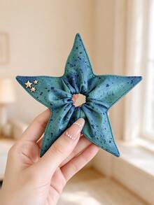 1pc Women's Star Shape Hair Tie, Glitter Elastic Hair Rope, Fashion Ponytail Holder Daily Hair Accessory - Multicolor - View 7