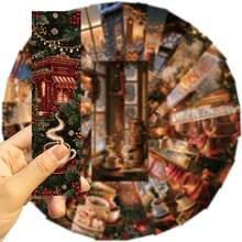 30pcs Coffee Christmas Bookmarks For Reading Page Markers Paper Cards Holiday Decorations Message Cards - 1 Set - View 4