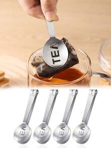 1pc Stainless Steel Tea Bag Clips, Mini Tea Bag Squeezing Pliers, Multi Functional Tea Filter Clip, Clip Type Filter Spoon, Tea Clip, Ice Cube Clip, Lemon Clip, Kitchen Food Clip,Used To Clip Ice Cubes, Sugar Cubes, Tea Leaves, Tea Bags,Lemon Slices - Multicolor - View 12