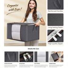 4* Large Anti Dust Clothes Storage Bag Quilt Blanket Storage Sort Home Organizer - View 10