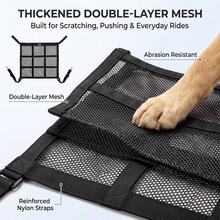 JELLOO Dog Car Barrier, Upgraded 22.4"X22.6" Pet Barrier For Cars, Heavy Duty Mesh Dog Net Between Front Seats, Double-Layer Pet Divider With Leather Logo, Universal Fit For SUV Sedan Trucks - Multiple Styles - View 3