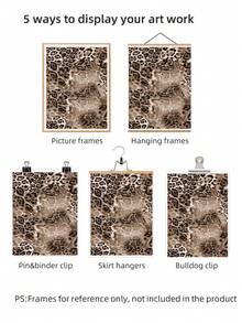 1pc Frameless Animal Print Wall Art Poster Dorm Bedroom Apartment Decor Back To School Funky Posters Dorm Essentials - Frameless - View 6