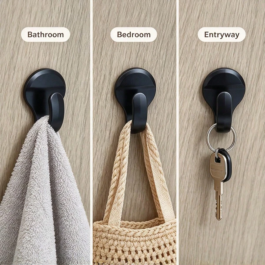 Strong Self-Adhesive Wall Hook Set, Waterproof Damage-Free Stainless Steel Hooks For Bathroom, Kitchen, Door, Car Storage, Heavy Duty Hanging Organizer - A - View 1