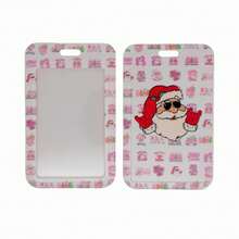 1pc Christmas Theme ID Card Holder, Cute Cartoon Print Badge Holder, Student Campus Card, Office ID Badge Protector, Can Hold Access Card, Simple Portable Luggage Tag, Multiple Patterns Available, Daily Commute Card Storage - C-multicolor - View 17