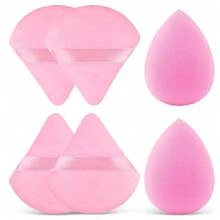 Velvet Makeup Applicator & Beauty Sponge Set, Soft Surface Makeup Tools For Foundation, Contour, Blush Application - Multicolor - View 8