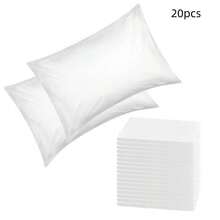 5pcs Disposable Pillow Cases Pillow Covers Bulk Pillow Sheets For Travel Hotels Single-Use Pillowcases, Non Woven Fabric - White - View 6