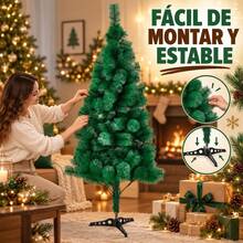Artificial Green Christmas Tree With Stable Base, Available In 150cm, 180cm, And 210cm Heights For Indoor Home, School, And Party Decoration - Green - View 3