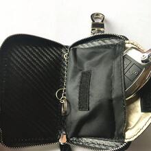 RFID Blocking Keyless Bag Car Key Signal Blocker Case Faraday Cage Fob Pouch - Black - View 4