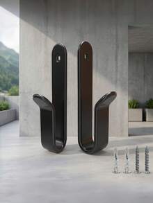 Wall-Mounted Ski Board Rack With Hooks, Suitable For Snowboards And Surfboards, Screw-Fixed - Multicolor - View 2