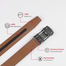 Set Men Automatic Deduction Belts Leisure Fashion Ratchet Belts For Men Pants Waistband - DS44 45 - View 4