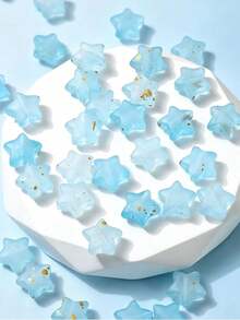 100pcs Blue-Purple Frosted Star-Shaped Beads - Perfect For Jewelry Making, Bracelets, Earrings, Necklaces - Colorful Matte Frosted Acrylic Craft Additions, Pendant Additions, Jewelry Making Pendants - Multicolor - View 14