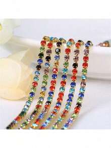 1 Yard Bright 2.5mm Crystal Claw Chain For DIY Jewelry Making - Multicolor - View 19