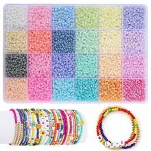 24-Grid Seed Bead Jewelry Making Kit, Handmade Jewelry Materials, DIY Necklace, Bracelet, Phone Chain Accessories Making Materials, Creative Jewelry Making - Multicolor - View 7