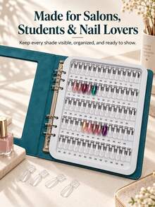 New 60/120/180 Nail Polish Color Display Book, Detachable Transparent Nail Tips And Number Stickers, Reusable Gel Nail Polish Color Chart Storage Box, Suitable For Nail Salons, Nail Technicians, Students And DIY Nail Art - Multicolor - View 3