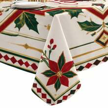 New Vintage Christmas Tablecloth, Merry Christmas, Christmas Dining Tablecloth, Christmas Atmosphere Tablecloth, Rectangular Dining Table Cover, Suitable For Christmas Family Party, Home Decor - Multicolor - View 5