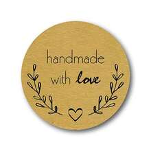 500pcs-Handmade With Love Gift Packaging Bag Stickers - Multicolor - View 7