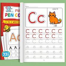 1pc A-Z Alphabet Practice Book, Includes Writing Practice, Reusable Handwriting Book And Magic Practice Book, Suitable For Students, Stationery, Learning Supplies, Ideal Gift For Back To School, Christmas, Learning Reward, Holiday Or Birthday - Multicolor - View 6